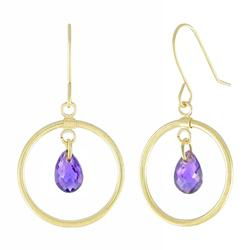 14k Yellow Gold Amethyst Earringsyellow 