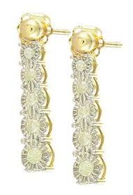 10k Yellow Gold Diamond Earringsyellow 