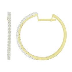 Gold Hoop Diamond Earringsgold 