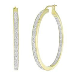 Yellow Gold Hoop Diamond Earringsyellow 