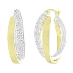 Yellow Gold Hoop Diamond Earringsyellow 