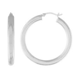 Sterling Silver Medium Size Hoop Earringssterling 