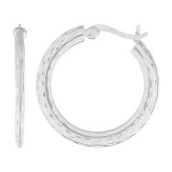 Sterling Silver Medium Size Hoop Earringssterling 