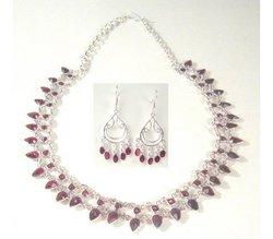 Garnet Necklace and Earring Setgarnet 