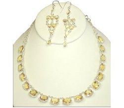 Citrine Necklace and Earring Setcitrine 