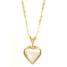 Mother of Pearl Heart Shaped Necklaces Case Pack 144mother 