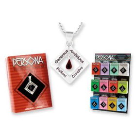 16" - Persona Birthstone Pendant w/Display Case Pack 36persona 