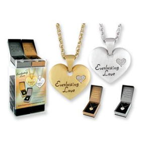 Everlasting Love - Pave Crystal Necklace w/Display Case Pack 24everlasting 