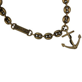 Anchor Gold Pewter Tone Chain Necklaceanchor 