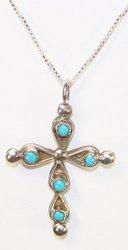 Handcrafted Native American Double Sided Cross Necklacehandcrafted 