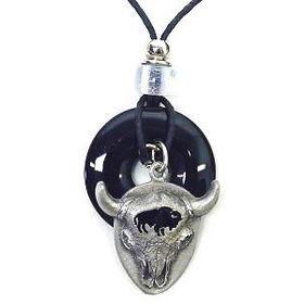 Earth Reflections Diamond Cut Necklace - Bison Skullearth 