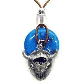 Earth Reflections Diamond Cut Necklace - Bison Skullearth 