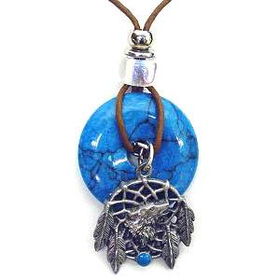 Earth Reflections Diamond Cut Necklace - Wolf Dream Catcherearth 