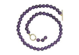 Amethyst Ball Necklace : 14K Yellow Gold - 99.00 CT TGWamethyst 