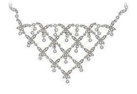 Cubic Zirconia Sterling Silver Chandelier Necklacecubic 