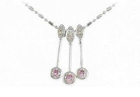 Colored CZ Sterling Silver Necklacecolored 