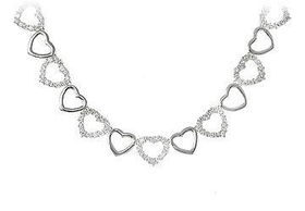 Heart CZ Sterling Silver Necklaceheart 