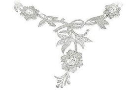 Floral CZ Sterling Silver Necklacefloral 