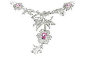 Floral CZ Sterling Silver Necklacefloral 