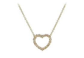 Heart CZ Sterling Silver Necklaceheart 