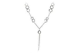 Square Accent Sterling Silver Lariat Necklacesquare 