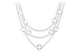 Square Accent Sterling Silver Necklacesquare 