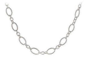 Oval Link Sterling Silver Necklaceoval 