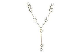 Square Accent Sterling Silver Lariat Necklacesquare 