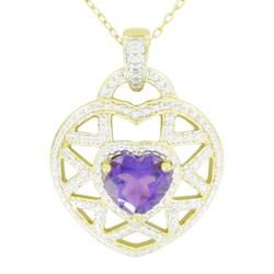 Gold Amethyst Necklacegold 