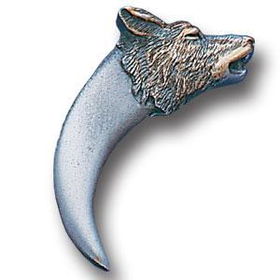 Pewter 3-D Collector Pin - Wolf Toothpewter 