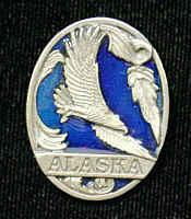 Pewter 3-D Collector Pin - Alaska Eaglepewter 