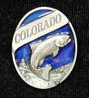 Pewter 3-D Collector Pin - Colorado Troutpewter 