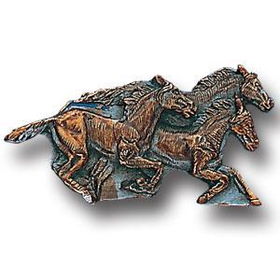 Pewter 3-D Collector Pin - Running Horsespewter 