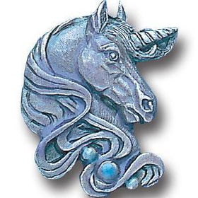 Pewter 3-D Collector Pin - Unicorn Headpewter 