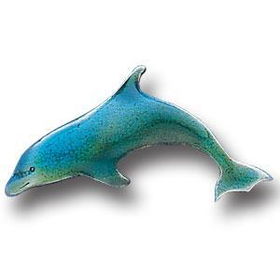 Pewter 3-D Collector Pin - Dolphinpewter 