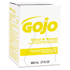 GOJO 912712 - Gold & Klean Lotion Soap Bag-in-Box Dispenser Refill, Fresh Liquid, 800mlgojo 