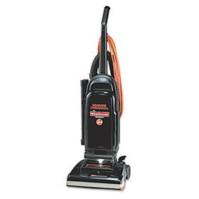 Hoover C1703900 - Commercial WindTunnel Bag-Style Upright Vacuum, 17 lb, Black/Safety Orangehoover 