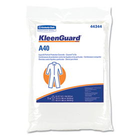 KIMBERLY-CLARK PROFESSIONAL* 44344 - KLEENGUARD A40 Coverall To-Go, Microporous Film Laminate, XL, White, 25/Cartonkimberly 