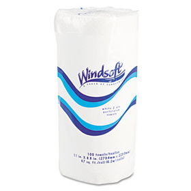 Windsoft 1220RL - Paper Towel Roll, 11 x 8 4/5, White, 100/Rollwindsoft 