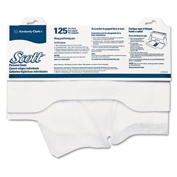 KIMBERLY-CLARK PROFESSIONAL* 07410PK - SCOTT Personal Seats Sanitary Toilet Seat Covers, 125/Pack