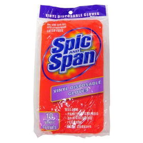 Spic n Span Vinyl Disposable Gloves 10pack Case Pack 3spic 