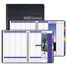 Earthscapes Weekly/Monthly Planner, 8-1/2 x 11, Black, 2014house 