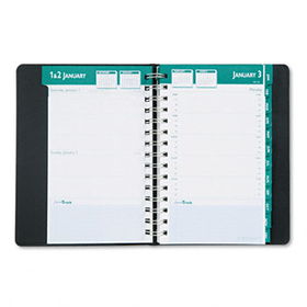 Express Track Daily Appointment Book/Monthly Planner, 5 x 8, Black, 2014