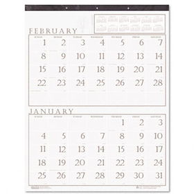 House of Doolittle 370 - Two-Months-per-Page Wall Calendar in Punched Leatherette Binding, 20 x 26house 