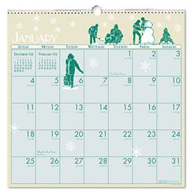 Illustrated Monthly Wall Calendar, 12 x 12, 2014