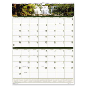 House of Doolittle 3814 - Waterfalls of the World Two-Months-per-Page Wall Calendar, 20 x 26house 