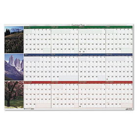 Earthscapes Nature Scene Reversible/Erasable Yearly Wall Calendar, 32 x 48, 2014