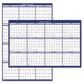 Laminated Write-On/Wipe-Off Jumbo Yearly Wall Calendar, 66 x 33, 2014