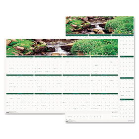 Waterfalls of the World Reverse/Erase Yearly Wall Calendar, 24 x 37, 2014