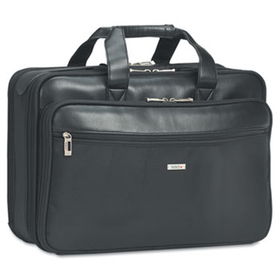 Classic 16"" Smart Strap Briefcase, 17 3/4 x 6 1/2 x 12 1/2, Blacksolo 